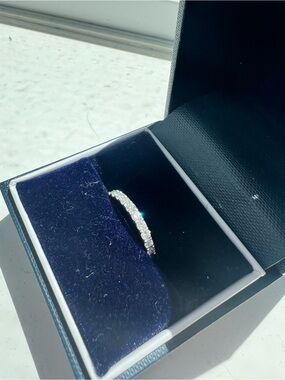 Blue Nile platinum diamond eternity band full pave 1 ct total weight